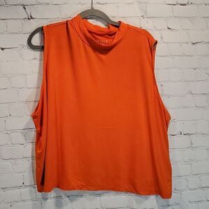 Ava & Viv orange mockneck sleeveless top